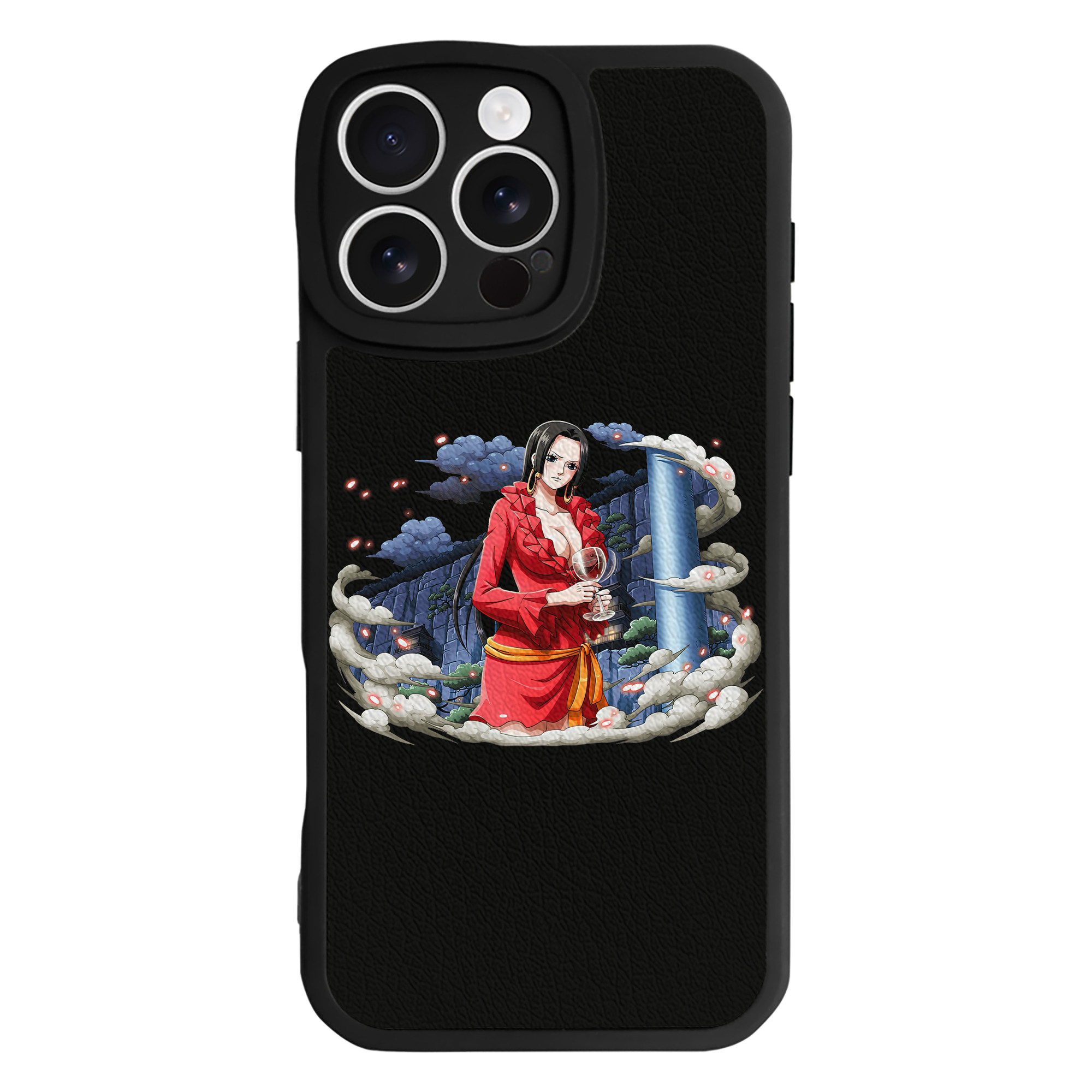 （画像用） ワンピース ボア・ハンコック ONE PIECE Boa·Hancock 【iPhone 16シリーズ対応】シリコンスマホケース（レザー調） 材質：シリコン